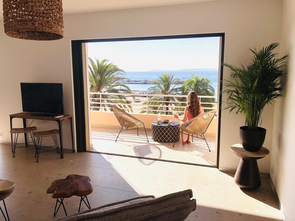 Appartement T3 Lumineux Traversant Totalement Neuf En Face De La Plage Front De Mer Vue Sur Les Iles Vue Mer Panoramique Assuree Residence De La Plage Centre Ville Du Lavandou 3Eme Etage Avec Ascenseur Appartement T3 Le Lavandou Exterior photo